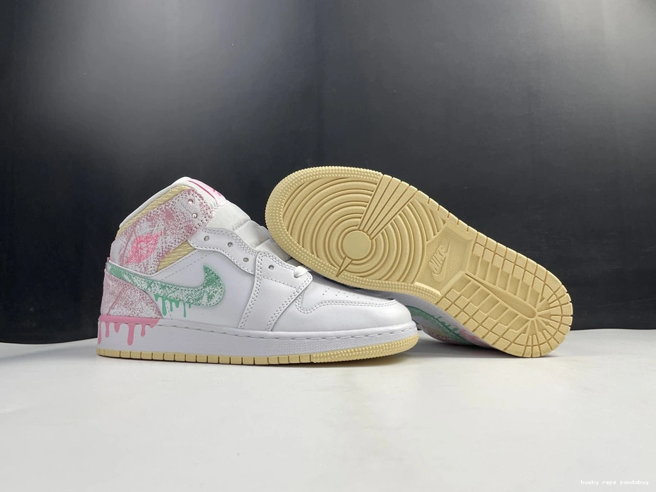 Rep Husky Youthful Mid DD1666- Paint Jordan1 Drip 3729 1013